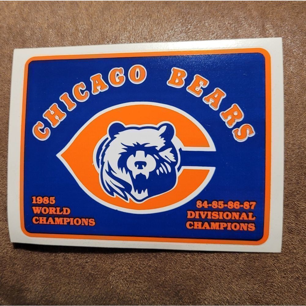 Vintage Chicago Bears 1985 World Champions Sticker- NEW